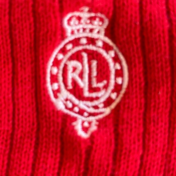 RALPH LAUREN Active Red White Blue Nautical Patriotic Short Sleeve Sweater Sz XL - Picture 5 of 12